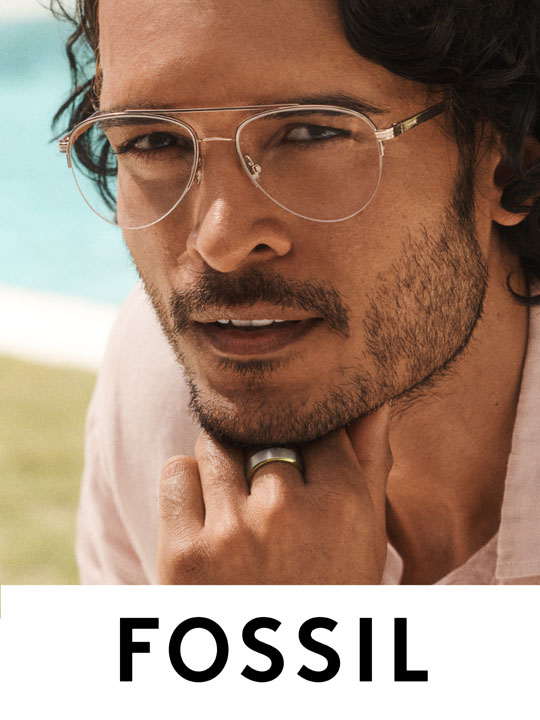 Mann mit Fossil-Brille